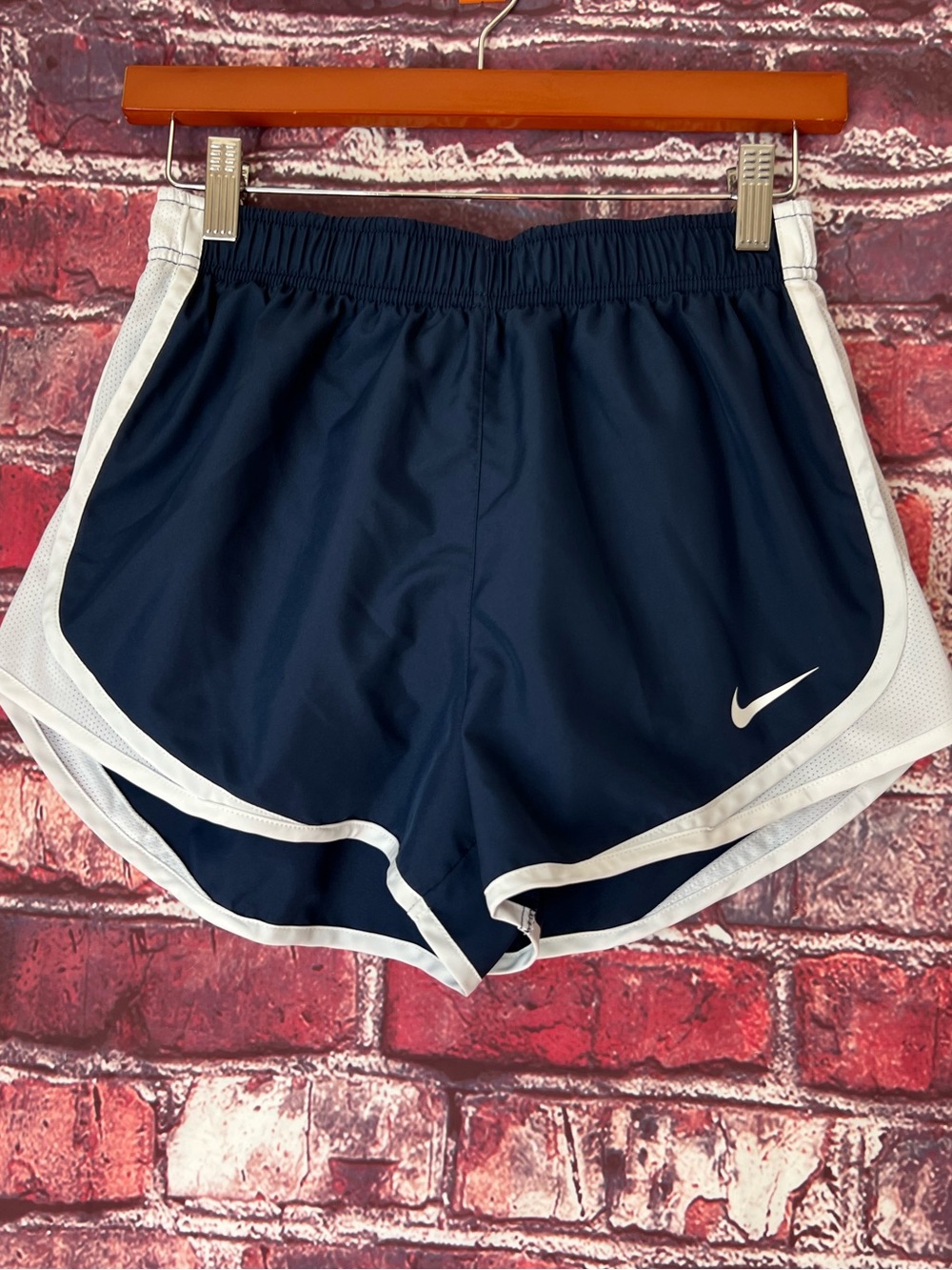 Nike Navy Blue & White Dri-FIT Tempo Running Shorts